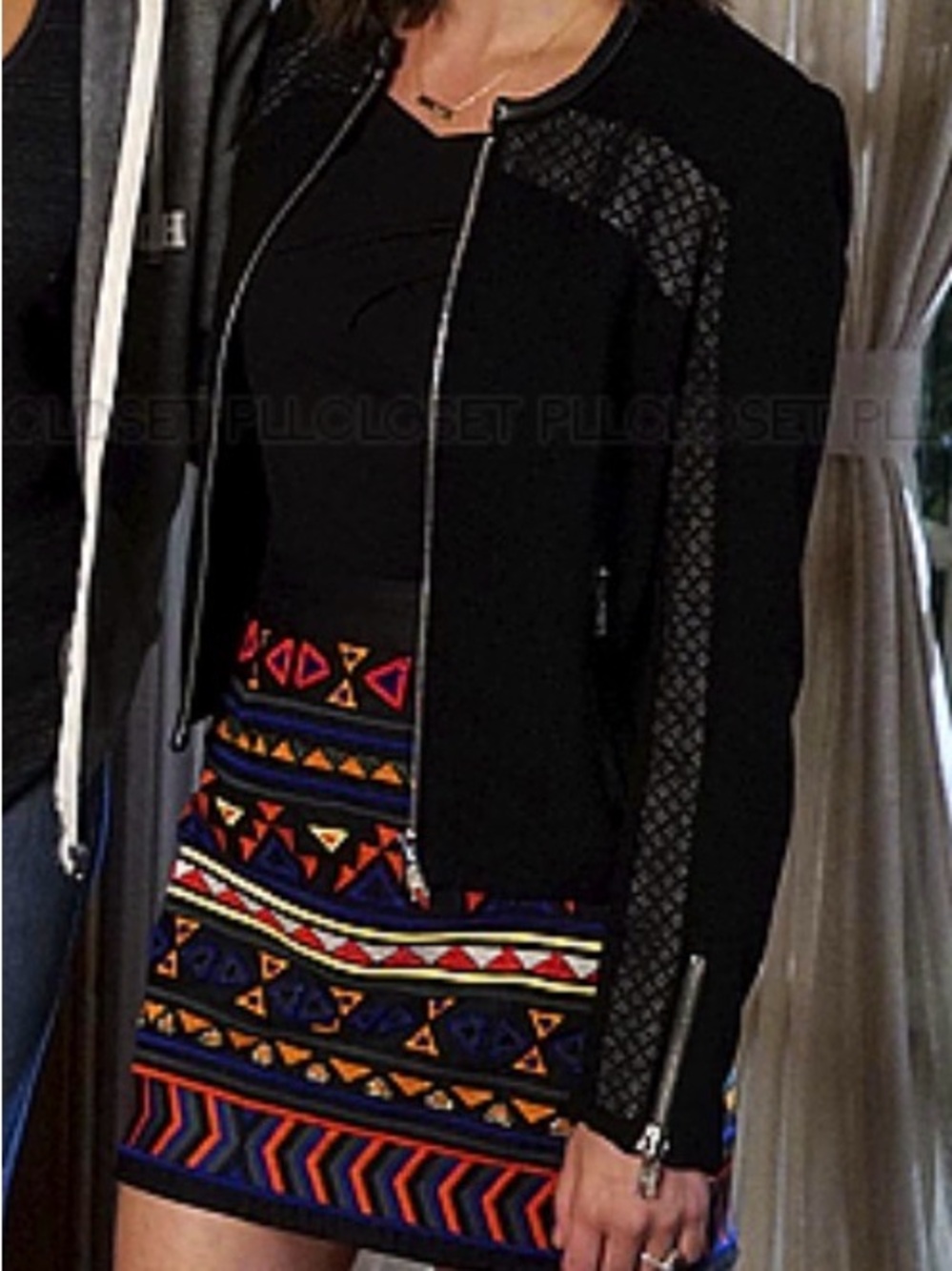 Sam Edelman Tribal Aztec Beaded Mini Skirt Size 8